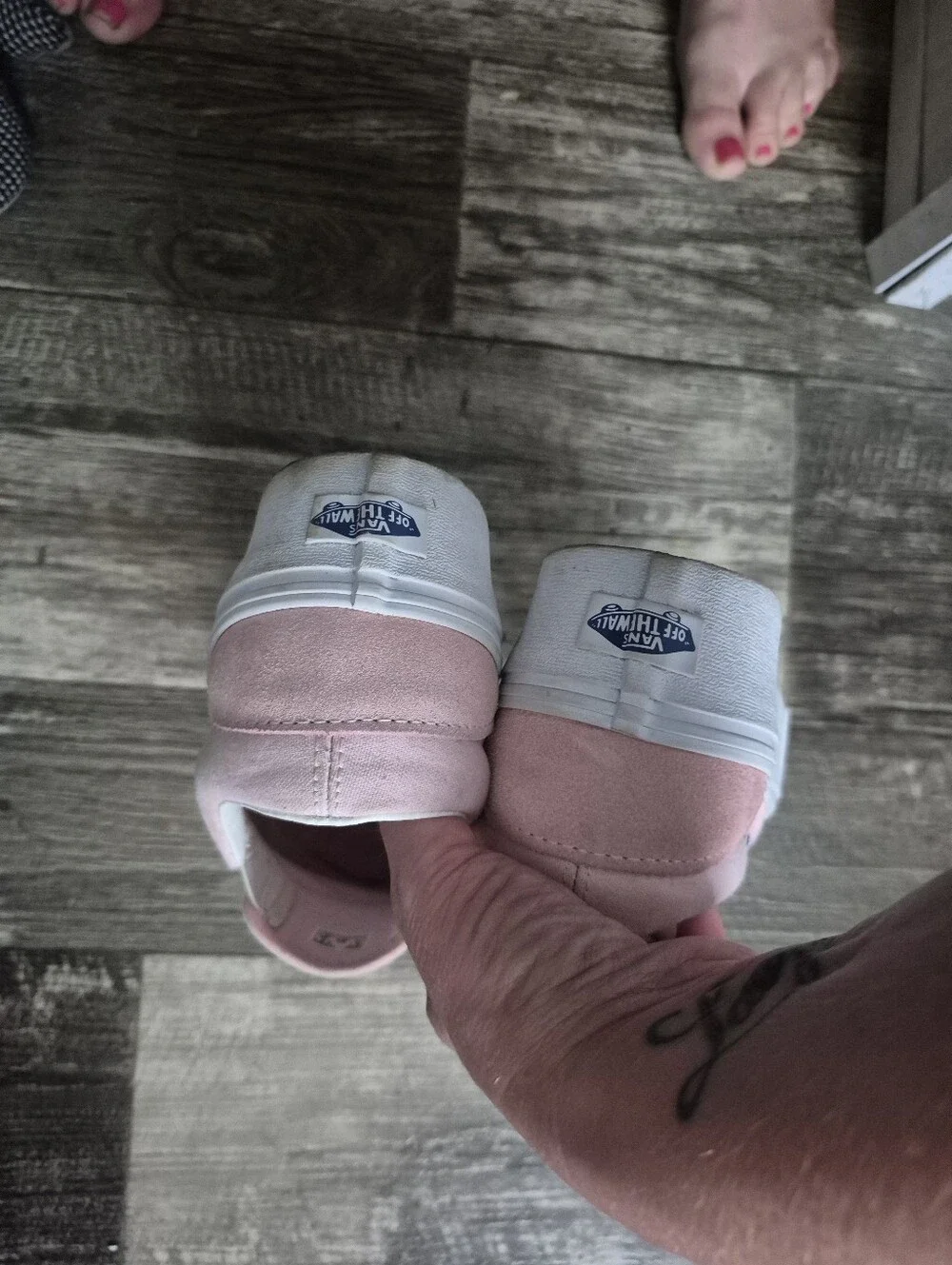 Vans Slip On Stackfrom Suede Sneakers Platform Rose Pink Size 9.5